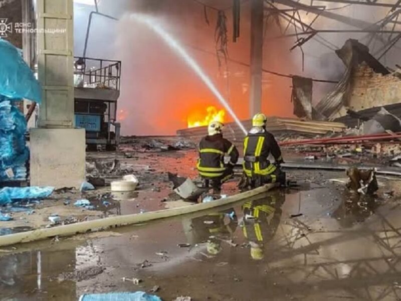 У Тернополі уражені інфраструктурні об’єкти, частина міста без світла