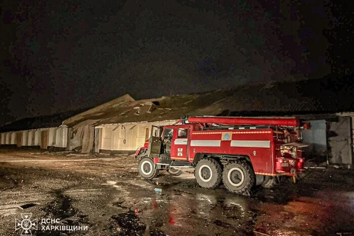 Харківщина: внаслідок нічної атаки БпЛА сталися пожежі на підприємствах
