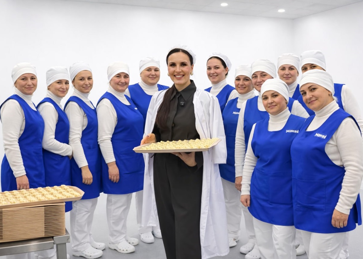 РекламаЗірка ліпить пельмені: як Міла Нітіч побувала на виробництві MAKEY у Кривому Розі