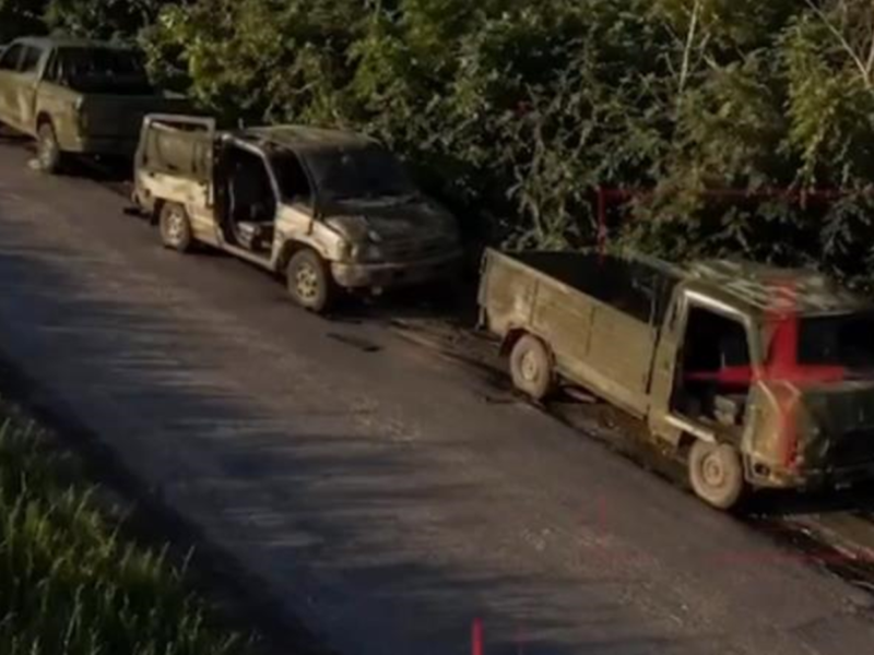 Бійці Азову показали удар по російській колоні